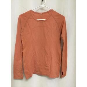 [169] Lululemon Shirt Womens S Orange Swiftly Tech Long Sleeve Top Running Yoga
